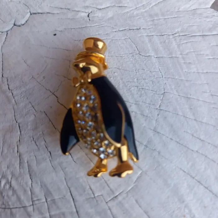 Broche vintage pingouin - photo numéro 2