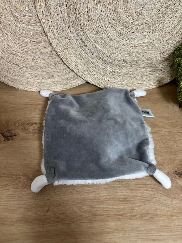 Doudou plat panda gris blanc baby nat état neuf - photo numéro 3