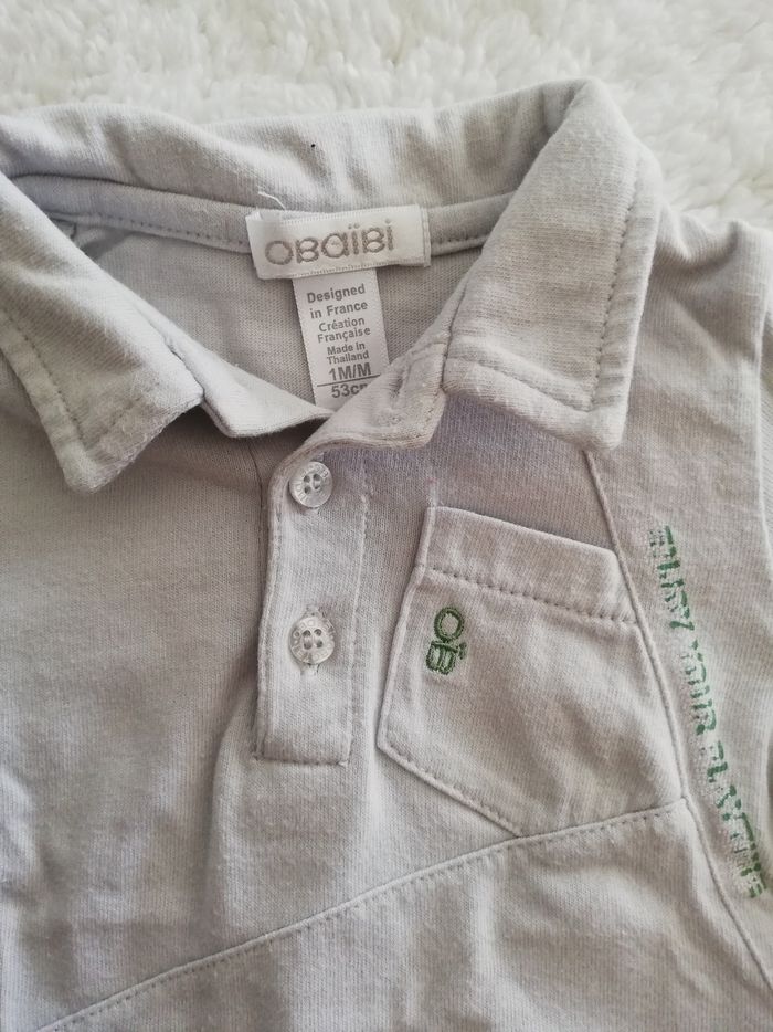 Polo manche longue obaïbi garçon 1 mois - photo numéro 2