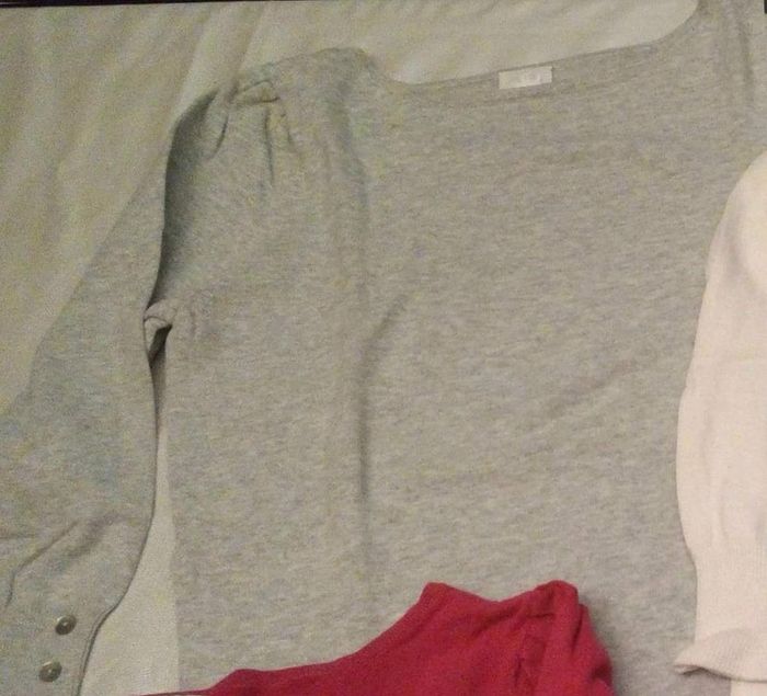 Pull gris clair T38  Camaieu