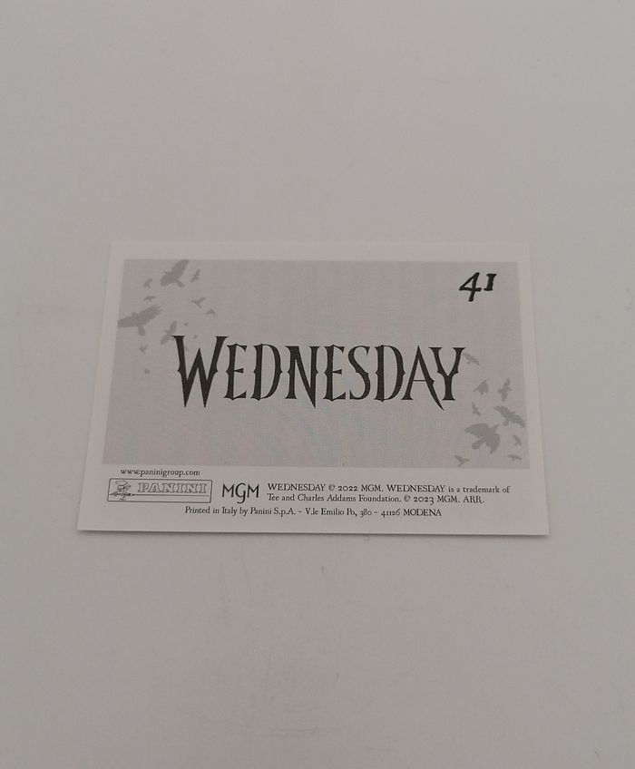 Panini sticker Mercredi n°41. - photo numéro 3