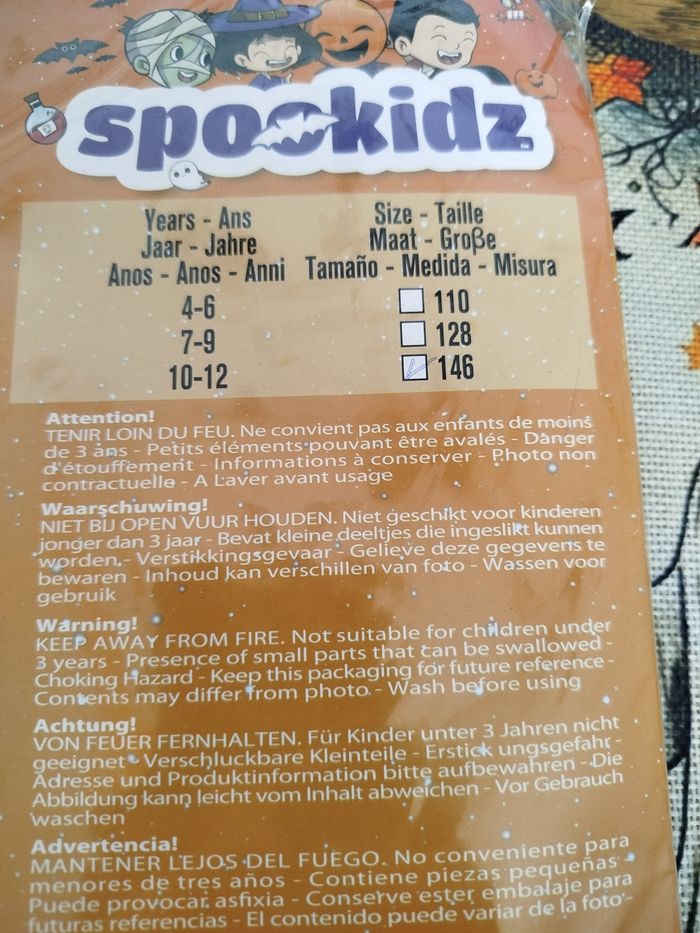 🎃 Déguisement squelette “Day of the Dead” – 
10-12 ans (146 cm) - photo numéro 2