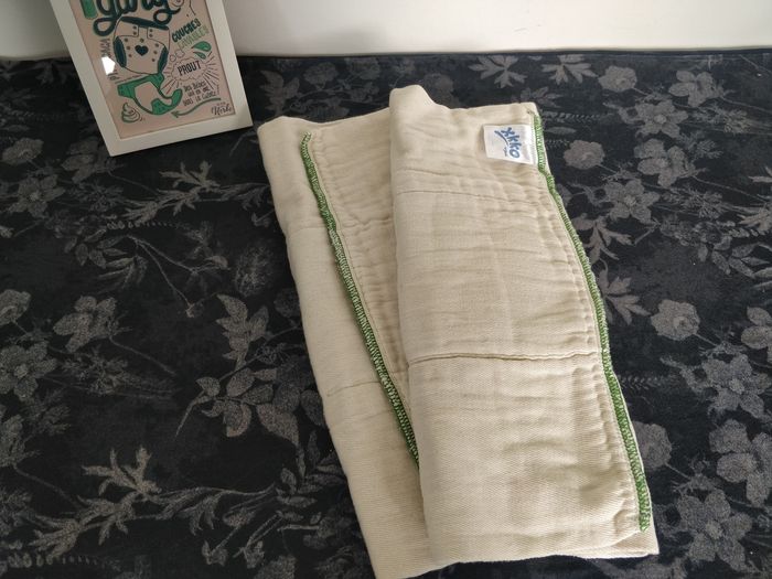 Lot de 2 insertspiur couches lavables  comme neuf XKKO en coton bio - photo numéro 2