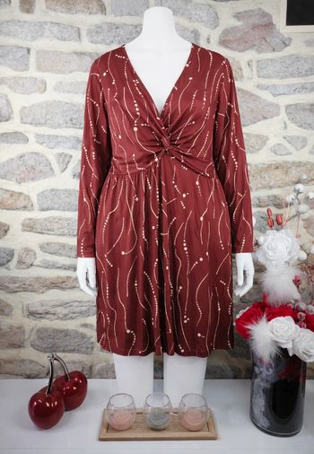 Robe torsadée lignes dansantes multicolore Femme taille 54 marque Boohoo 🌺