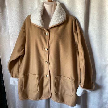 Veste polaire écrue et beige noisette camel 46/48