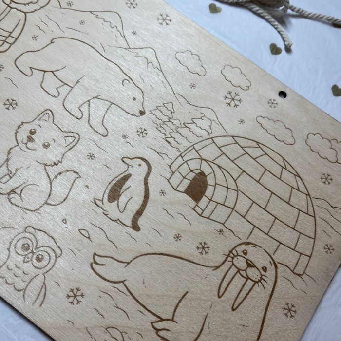 Cadre décor hivernal en bois à peindre - photo numéro 2