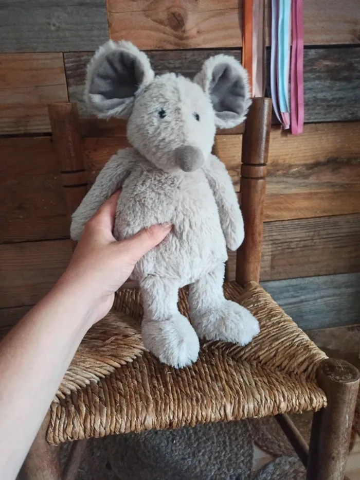 Peluche souris grise tbe soft friends - photo numéro 4