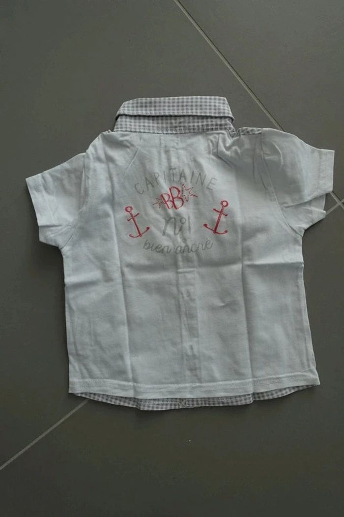 Chemise manches courtes Terre de marins 12 mois - photo numéro 2