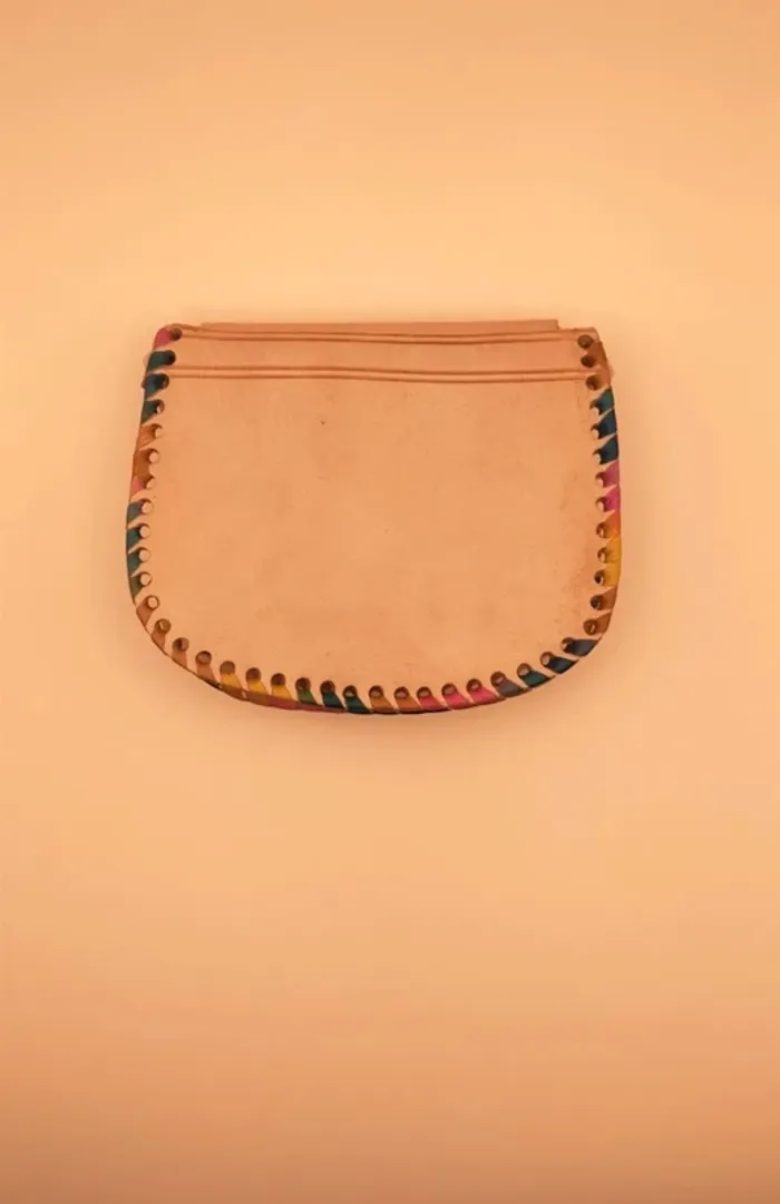 Petit sac à main artisanal Maroc, en cuir, artisanat - photo numéro 3