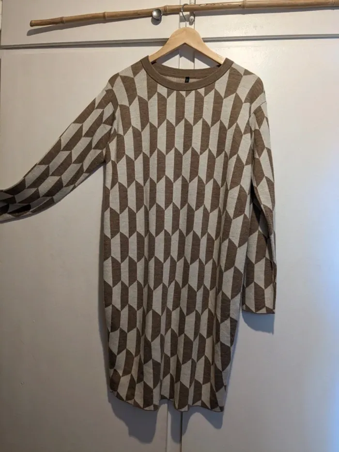Robe Stile Benetton - crème/beige graphique - photo numéro 2