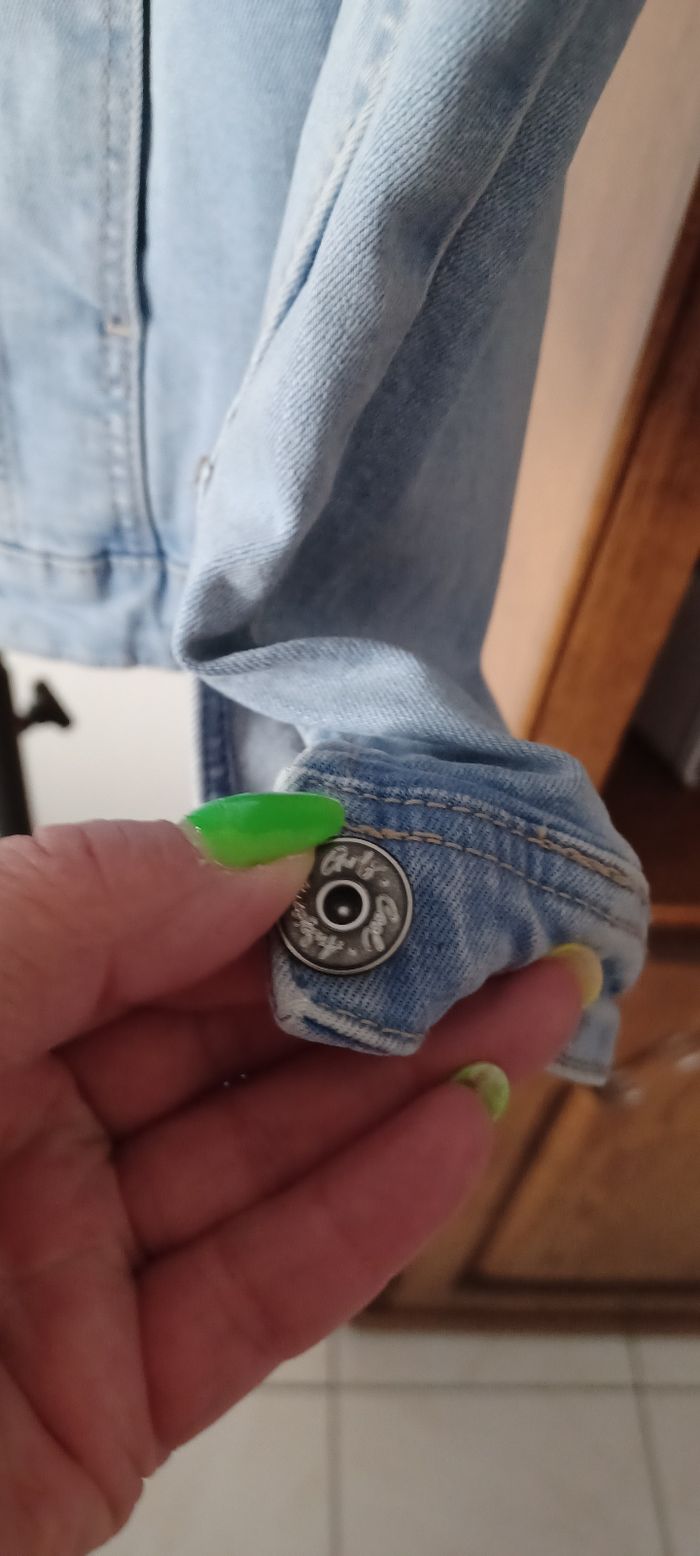 Très jolie veste jeans fille T 158cm - photo numéro 5