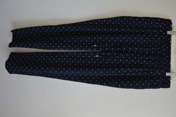 Pantalon bleu marine à pois blancs ZARA BASIC – Taille M