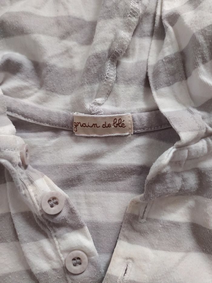 T-shirt manches longues capuche grain de blé 18M - photo numéro 7