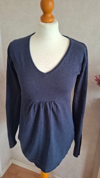 Pull maternité bleu
