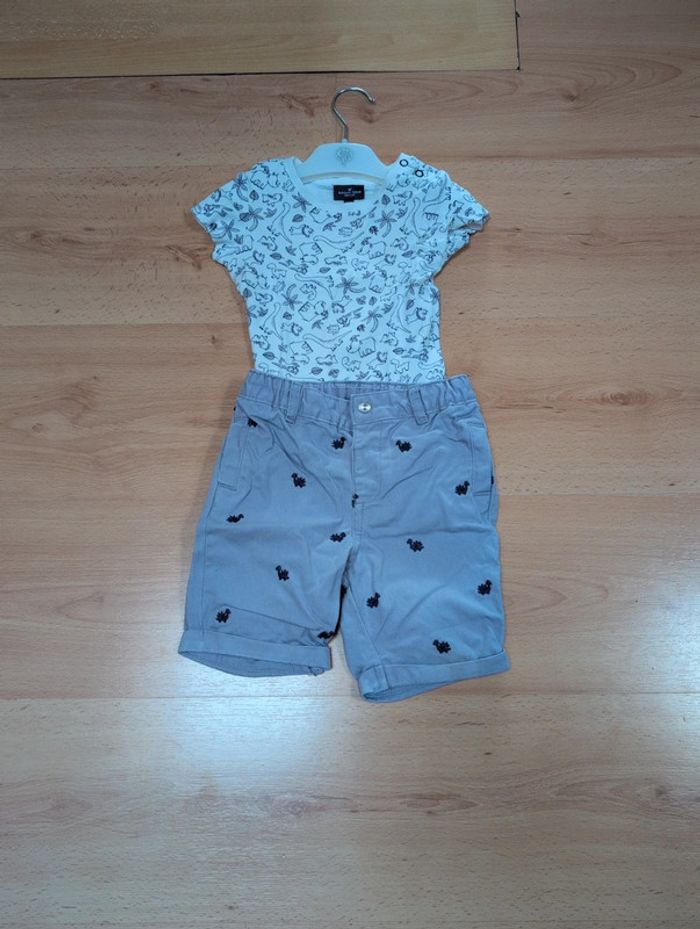 Lot de 2 ensembles short bébé garçon 24 mois Sergent Major - photo numéro 2