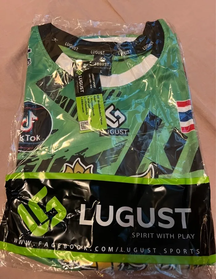 Maillot sport thaïlandais sponsorisé Singha 🇹🇭 Vert/Noir. Taille L - photo numéro 3