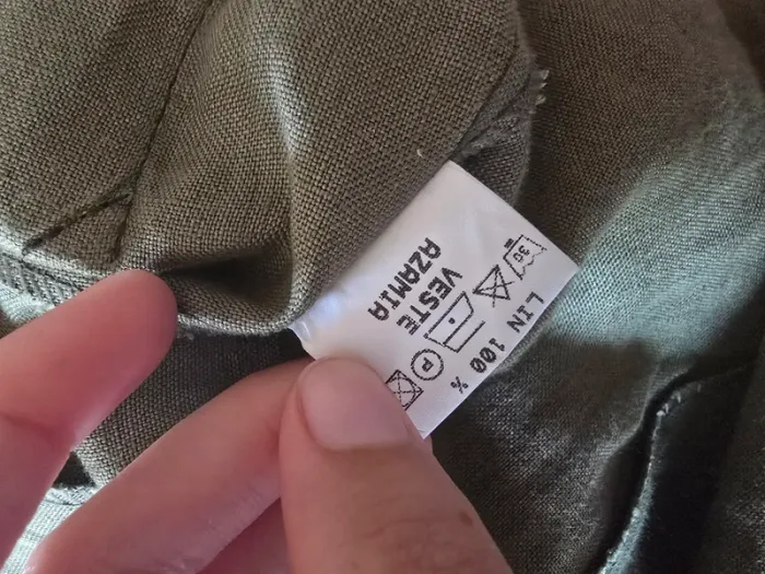 Veste chemise en lin pourquoi pas paris taille 38 kaki - photo numéro 8