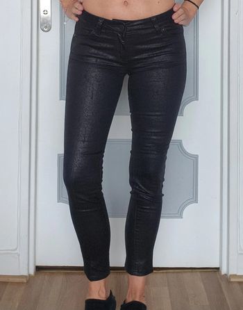 Pantalon lézard noir taille 36 naf naf