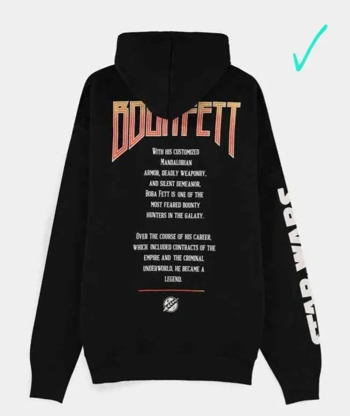 H- Disney Star Wars - The Mandalorian Boba Fett - The Legend Sweat à capuche - Noir - photo numéro 2