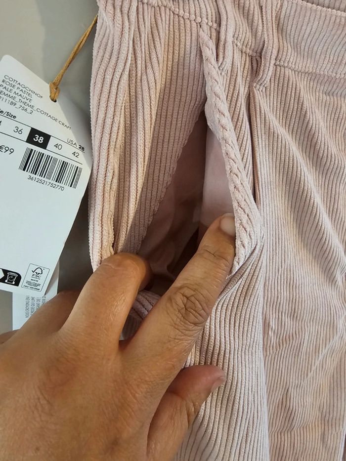 Pantalon velours côtelé Bonobo Taille 38 - photo numéro 3