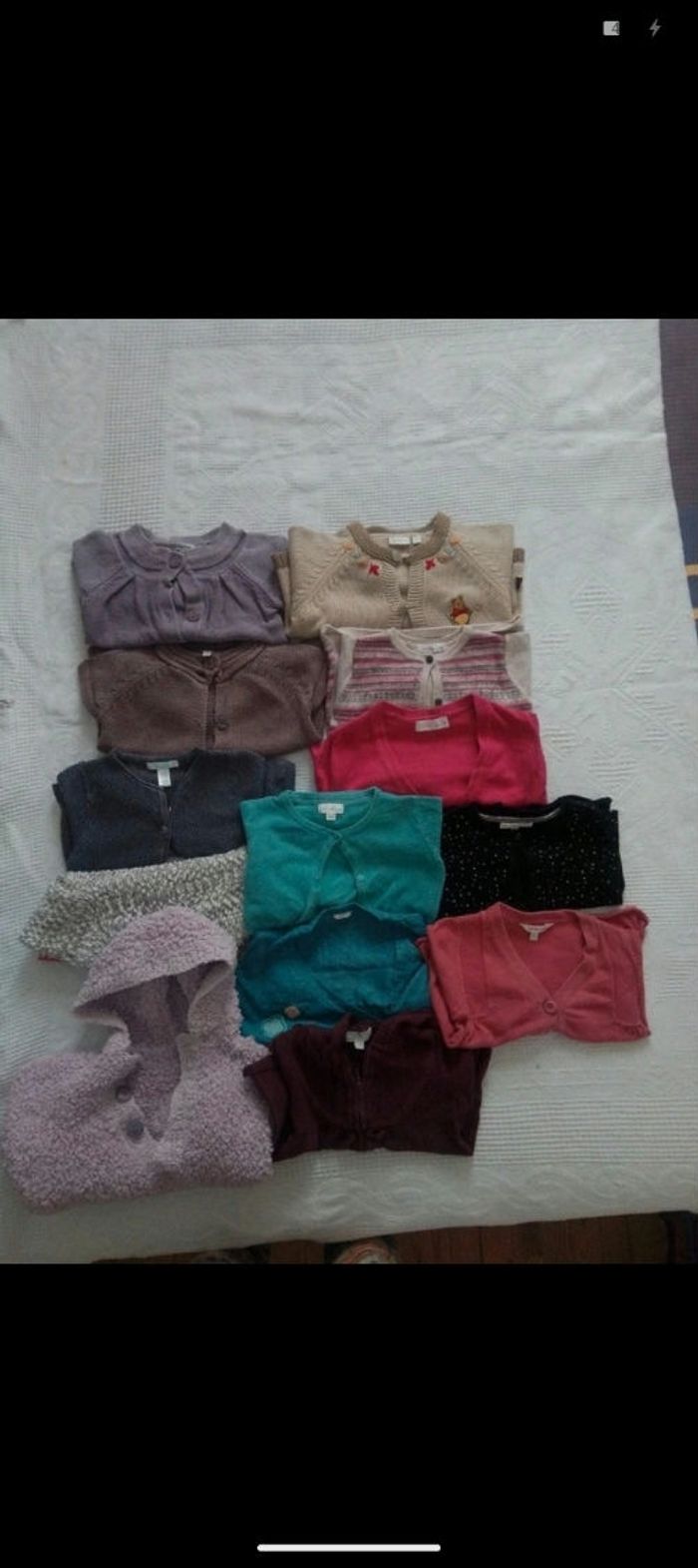Gros lot gilet fille 18 mois