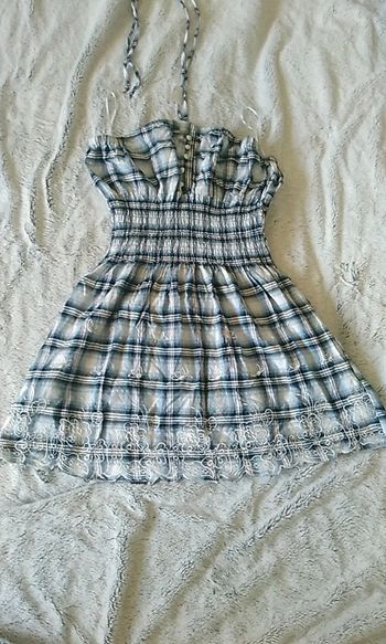 Robe 12 ans bleue et blanche      12