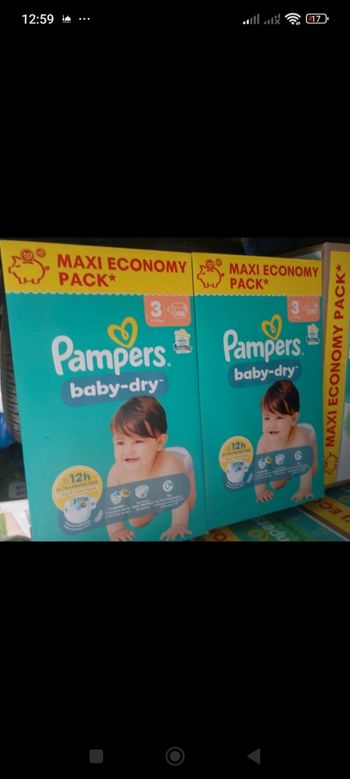 2 carton Pampers neuf taille 3