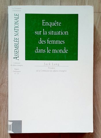 Enquête sur la situation des femmes dans le monde - Jack Lang