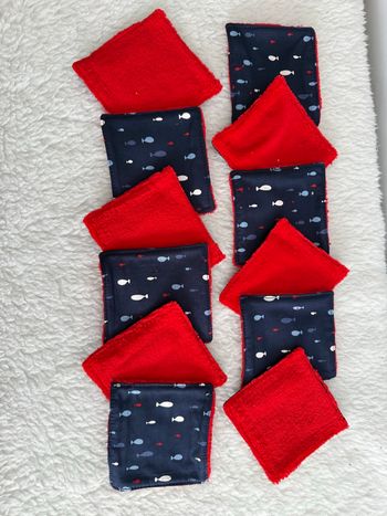 Grande lingette rouge poisson 