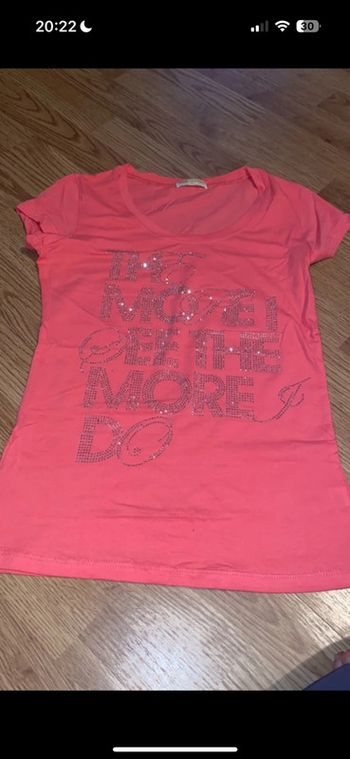 T-shirt rose  Pink studio Avec paillettes  Taille M