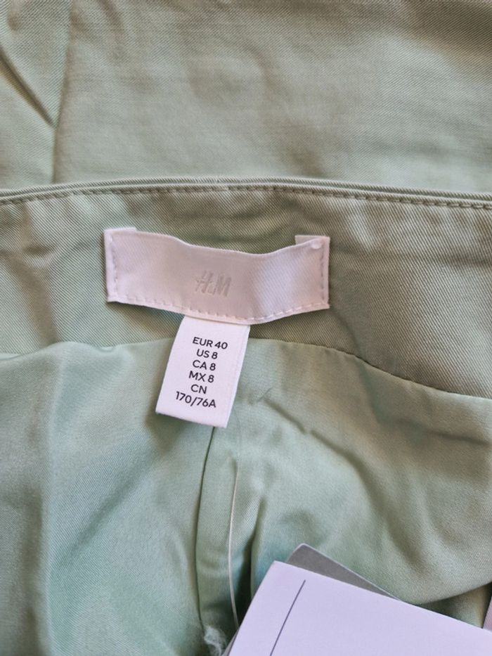 Mini jupe verte pastel H&M – Taille 40 – - photo numéro 4