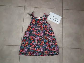 Robe sans manches fleurie H&M 18 mois 92 cm
