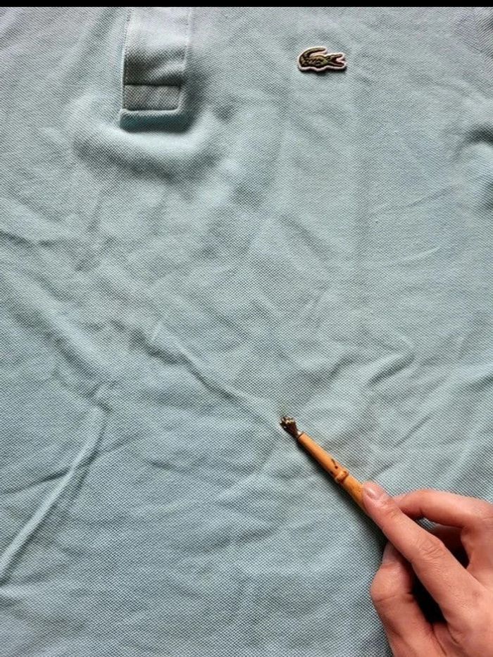 Polo Lacoste Devanlay Bleu Clair Homme Taille M Vintage Casual Chic 100 % coton - photo numéro 11