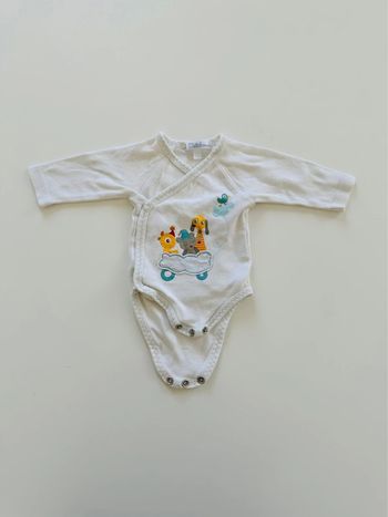 Body manches longues blanc - 1 mois - Kitchoun