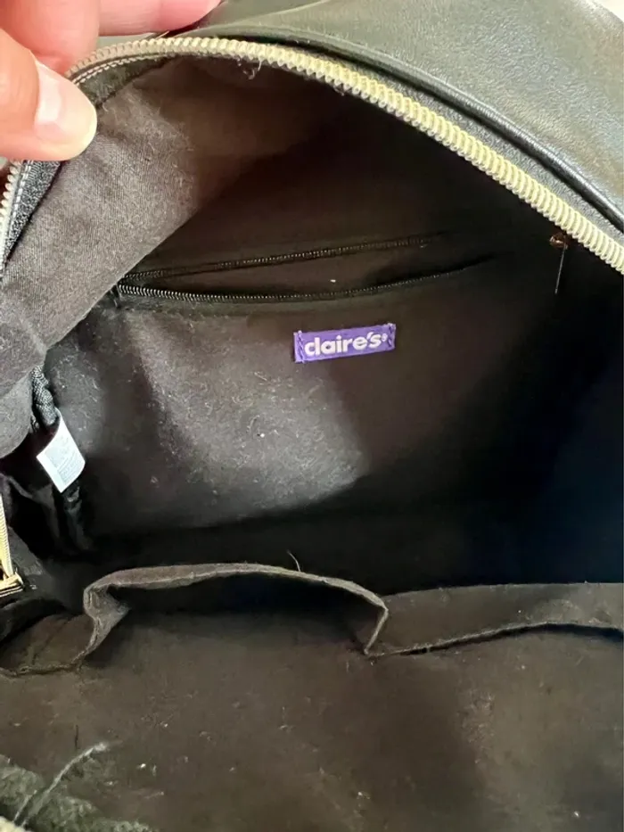 Sac à dos noir simili cuir - photo numéro 9