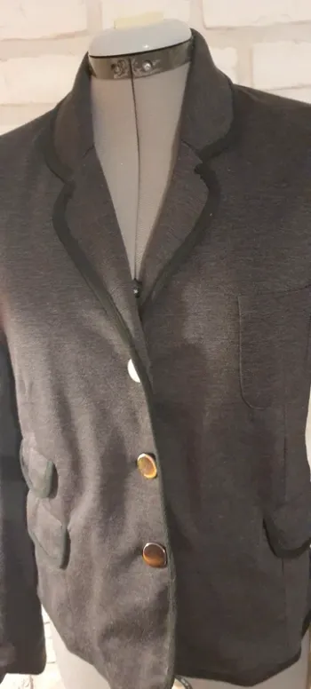 Veste grise et bordure noire