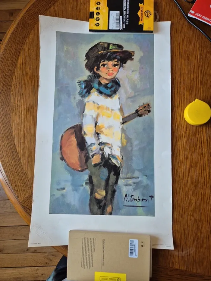 affiche ou poster vintage garçon à la guitare - photo numéro 10