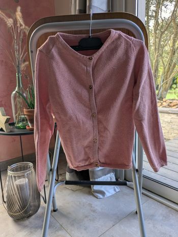 Gilet rose à paillettes