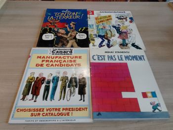  Lot de 4 BD, dossiers du canard, cabu ect.