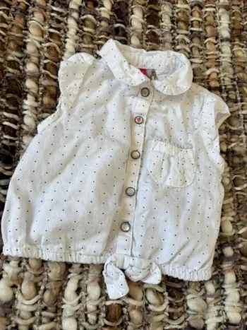 Chemisier bébé fille blanc orchestra 9 mois