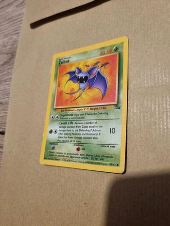 Carte pokémon zubat 57/62 année 1999 Nintendo anglais