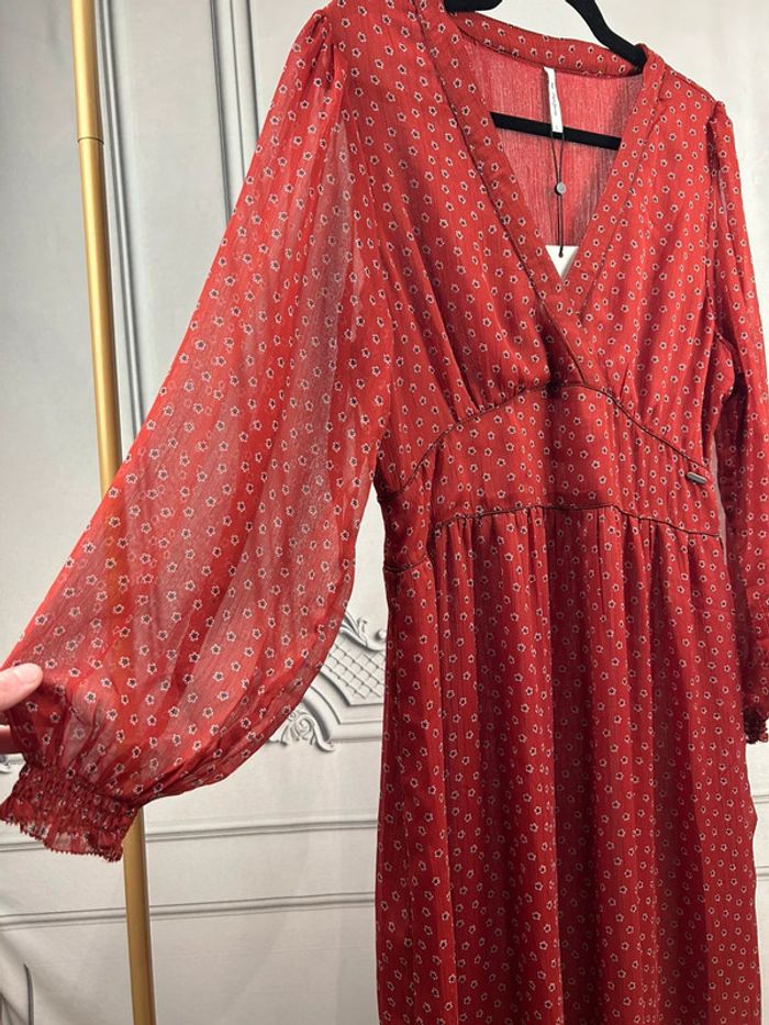 Robe longue Rouge Pepe Jeans L / 40 neuve - photo numéro 4