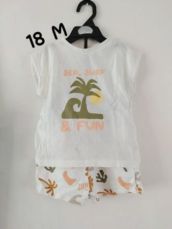 Ensemble tee shirt short bébé garçon