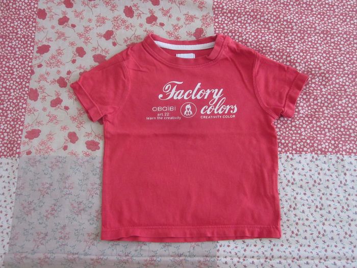 T-Shirt manches courtes rouge 18 mois