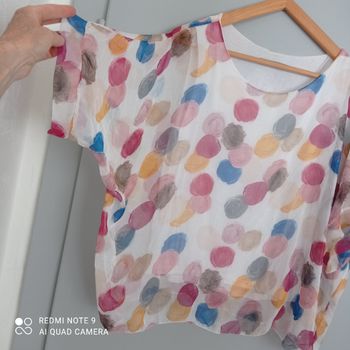 Blouse pastilles multicolores t36/38