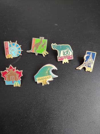 Lot de 6 pin's mac Donald's