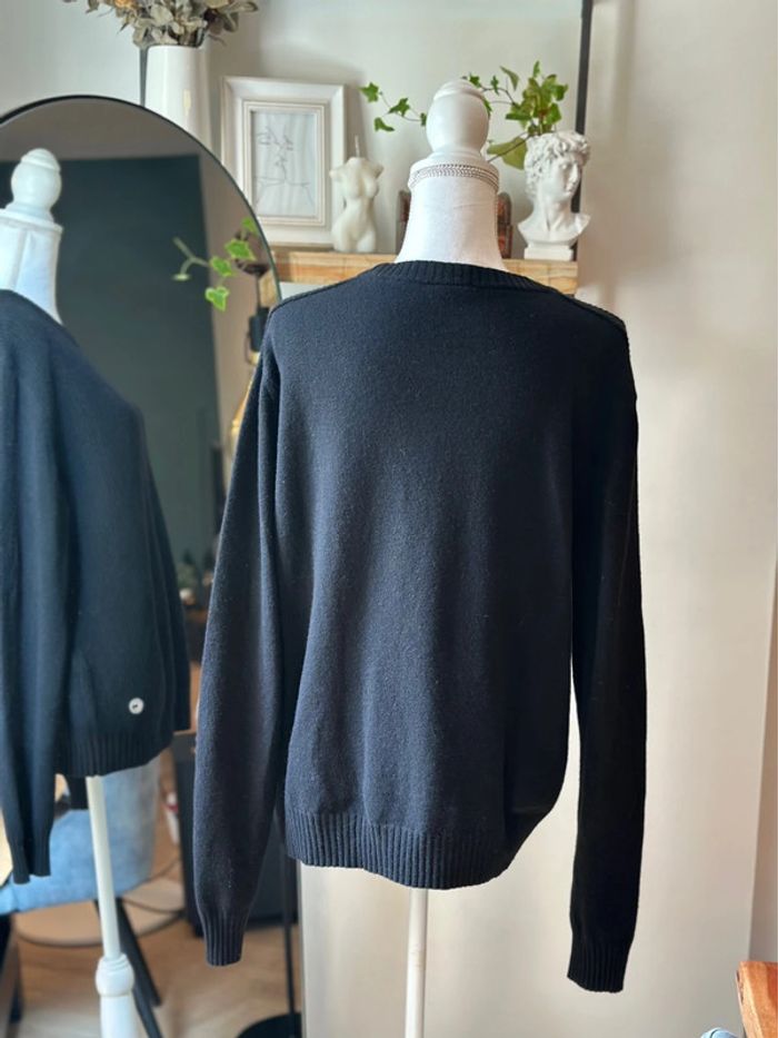 Pull noir en laine Colmar – taille XL, logo brodé - photo numéro 5