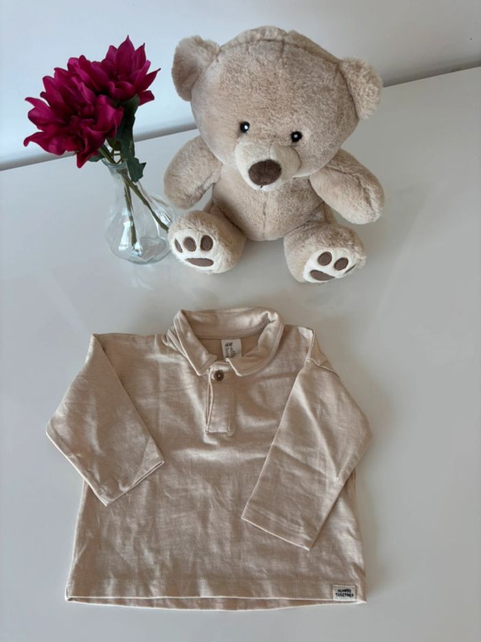 Polo H&M beige 4-6 mois