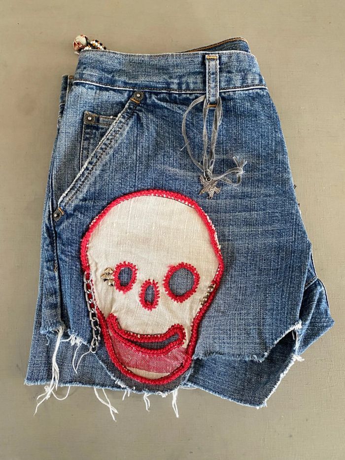 Short en jeans Ober bleu taille 40 - photo numéro 20