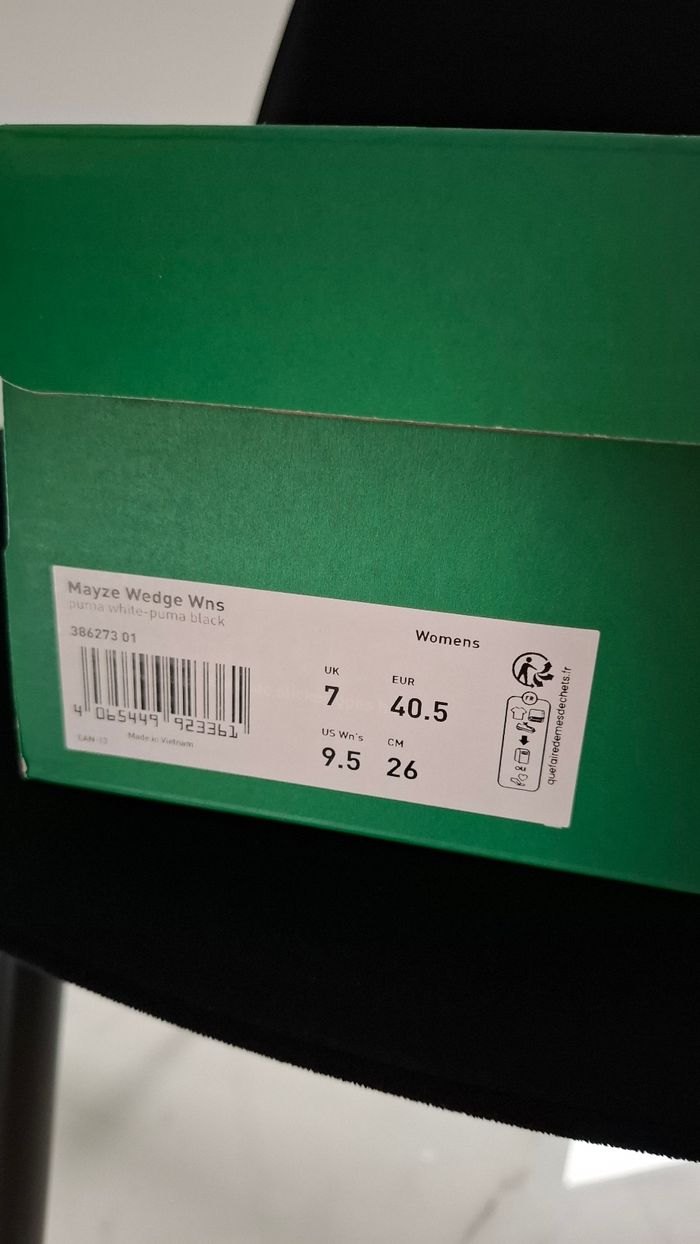 Baskets compensées femme noir blanc puma mode tendance 40.5 - photo numéro 7